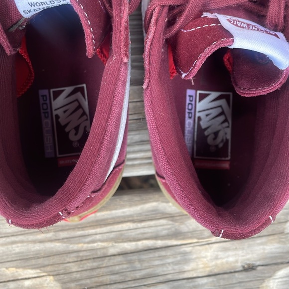 VANS SKATE SK8 HI PORT/GUM SOLE (RETAIL $85) - Picture 11 of 13